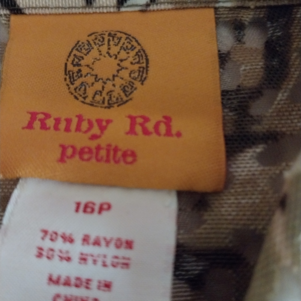 Ruby Rd. Earthy Patterned Jacket/Tank - image 3
